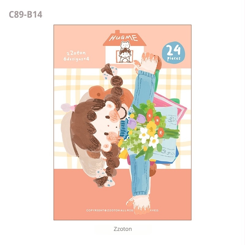 Dekorativne bilješke za unutarnje stranice planera iz serije uljni pastel: zagrljaj odjeće; Materijal: papir; Stil: moderni minimalizam; Izrada: otisak