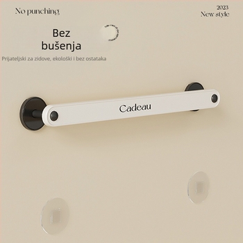Držač papuča za kupaonu - bez bušenja, zidni, plastični, 1 etaža