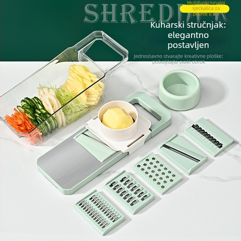 Višenamjenski rezač za povrće od ABS-a i nehrđajućeg čelika; moderan stil; svestran kuhinjski alat
