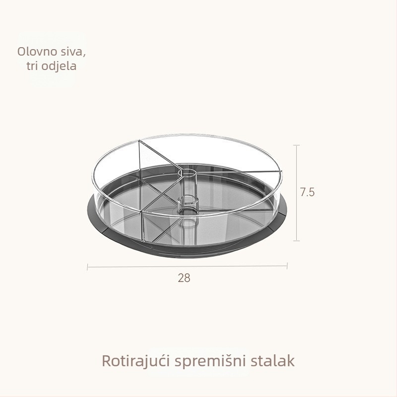 Okretni višenamjenski stolni stalak za začine — okretni organizator začina, plastičan