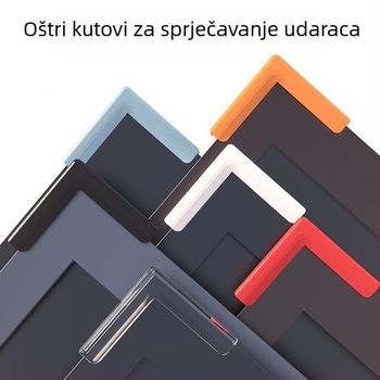 Silikonska zaštita za kutove prozora i stola — pravokutni oblik, zaštita od sudara, unutarnja upotreba