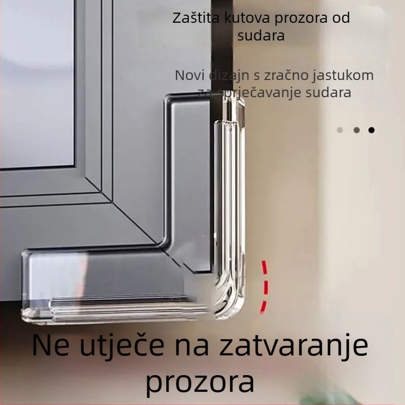 Silikonska zaštita za kutove prozora i stola — pravokutni oblik, zaštita od sudara, unutarnja upotreba