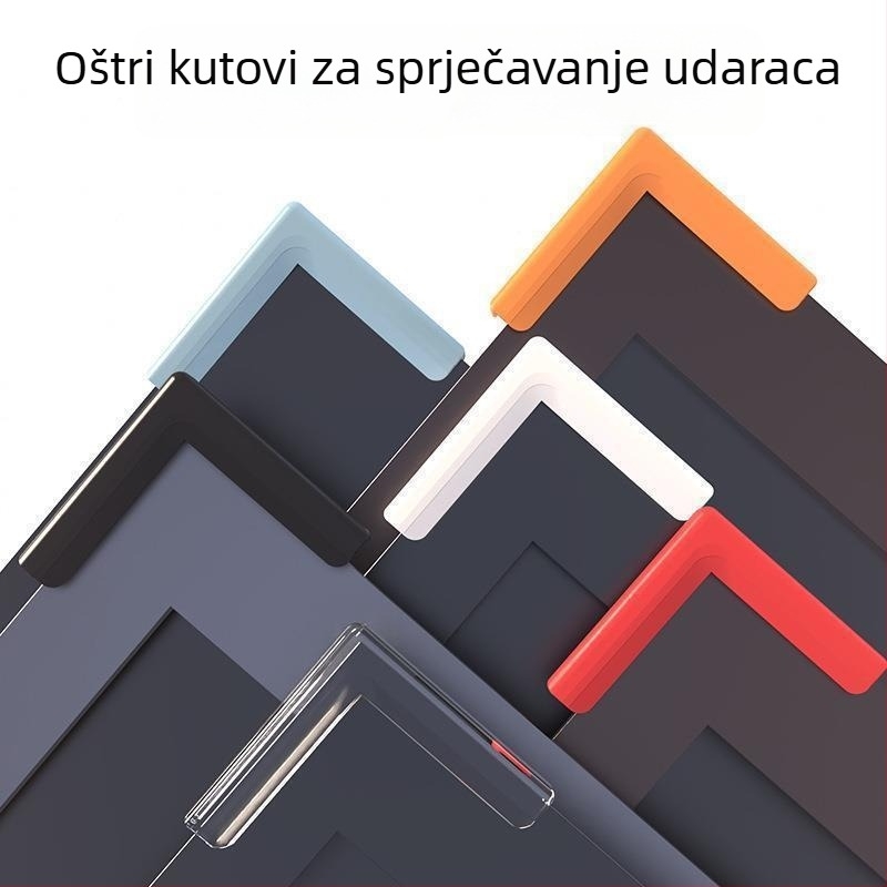 Silikonska zaštita za kutove prozora i stola — pravokutni oblik, zaštita od sudara, unutarnja upotreba