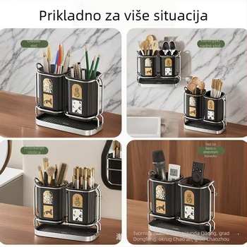 Držač štapića u kuhinji, s odvodom vode i otpornošću na plijesan, stil Novi kineski, plastika, zidni