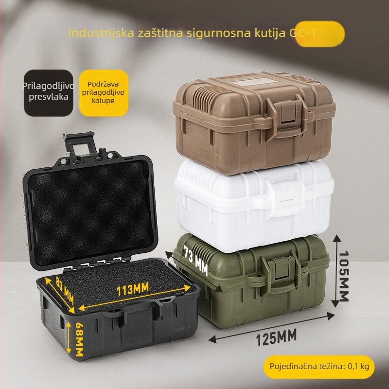 Zatvorena kutija za skladištenje alata od PP plastike, injekcijsko prešivanje, debljina zida 3 mm, nosivost 200, model GC-1