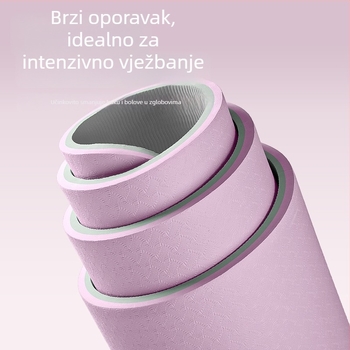 TPE joga prostirka za početnike, šira i duža, debela, za unutarnje vježbanje, kućnu upotrebu, ples i fitness