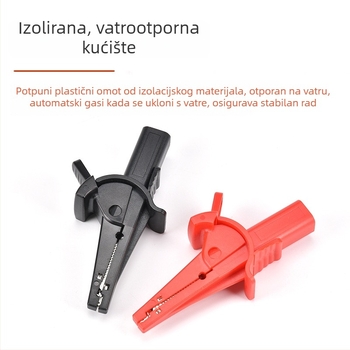 Krokodilska klipsa za banana konektor, model KSY-806, kućište od najlona