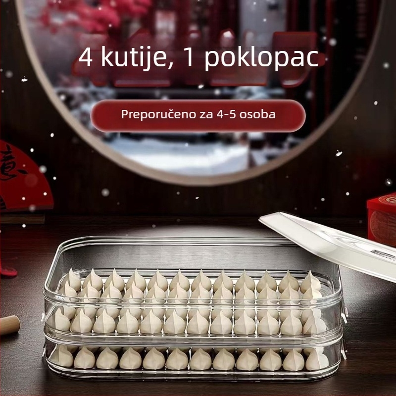 Kutija za zamrzavanje knedli – PP prehrambene kvalitete, hermetičko zatvaranje, sigurno skladištenje u kuhinji