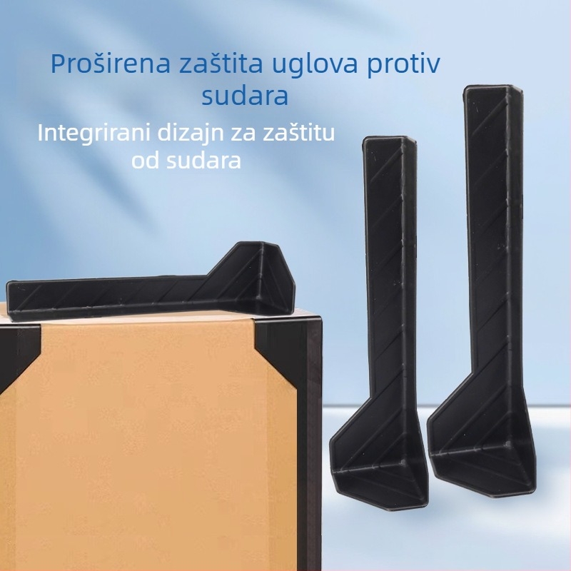 Plastični zaštitnik ugla za kartonsku ambalažu, trokutasti oblik, za prijevoz, autorizirana privatna marka
