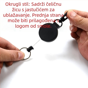 Izvlačni privjesak za ključeve, ABS, duljina izvlaka 60, pakiranje OPP, mogućnost prilagodbe