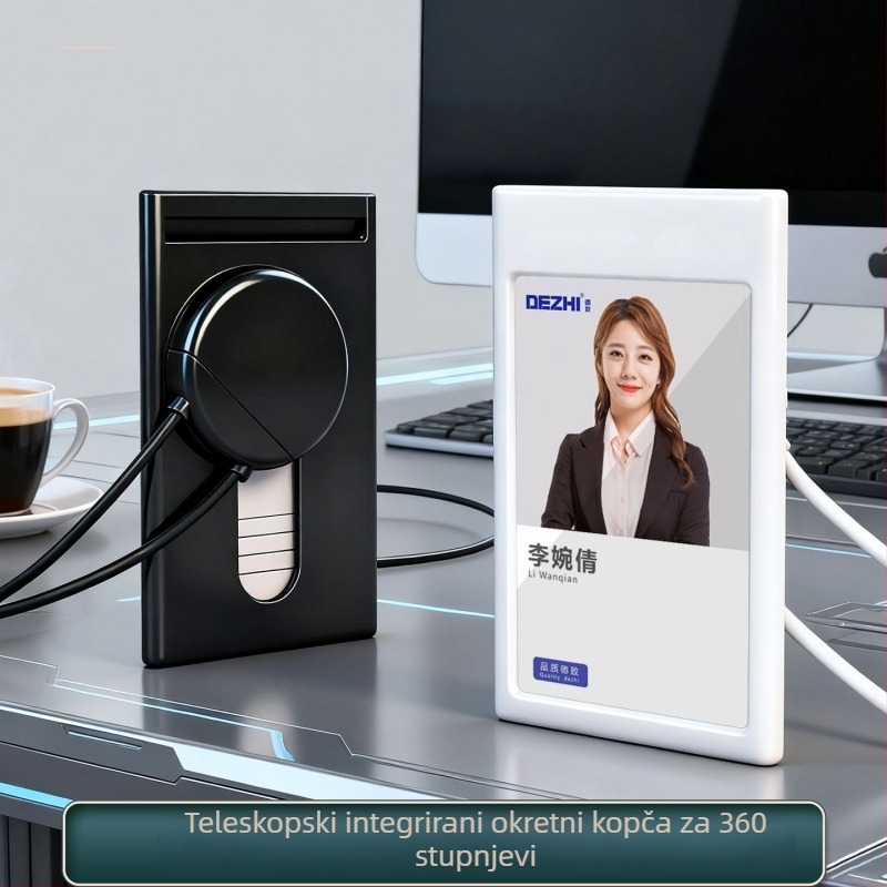 Dz (digital) plastični držač kartice na lančić — tip: držač kartice na lančić, stil: poslovni/uredski