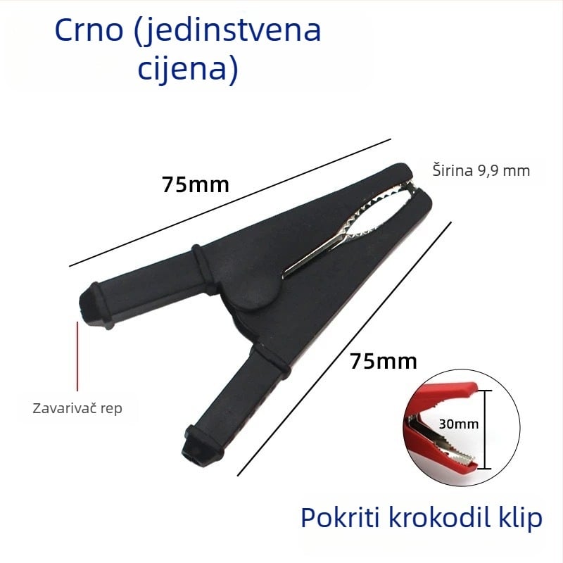 30A visokoučinkoviti potpuno zatvoreni krokodil klip, bakreni terminal za žicu, zaštitno kućište napajanja, testni klip