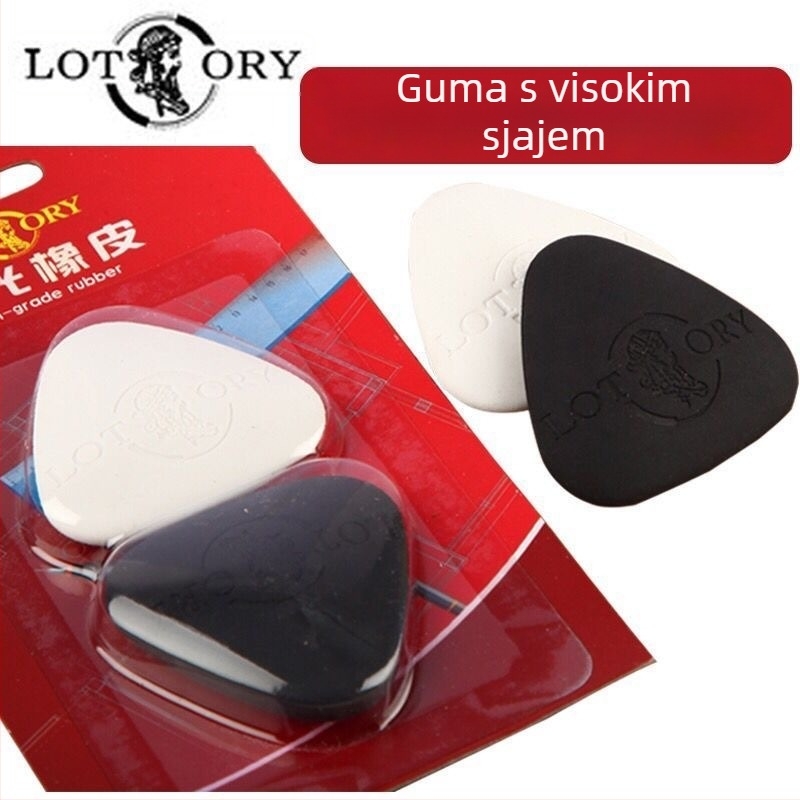 Guma za umjetnost od visoko sjajne gume, zaobljeni trokutasti oblik, set od 30 guma za skice i crtanje