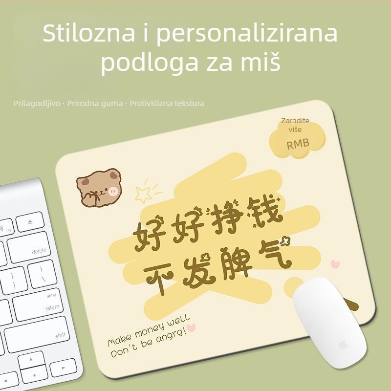 Stolna podloga od prirodnog kaučuka, protuklizna površina, otisak toplinskim prijenosom, stil nacionalnog trenda.