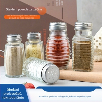 Leyou staklene mini bočice za začine, pogodne za čvrste začine, prilagodljive s logom