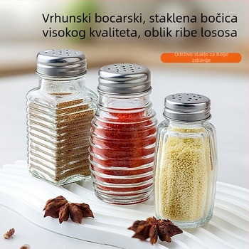 Leyou staklene mini bočice za začine, pogodne za čvrste začine, prilagodljive s logom