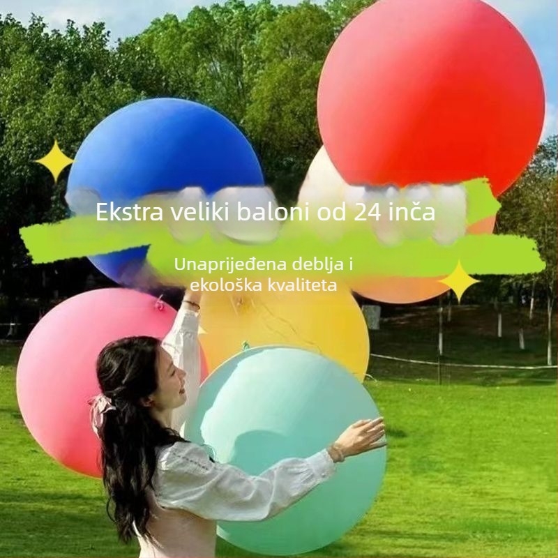 Balon za igru – debeli otporan na kidanje, balon za slijetanje, oblik rep balona, papirnati materijal, tisk loga nije dopušten