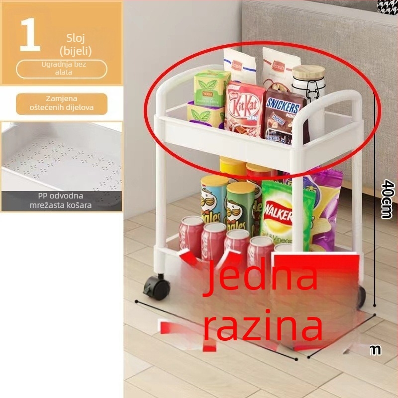 Podni kutni skladišni stalak za kupaonicu i kuhinju, plastični organizator za šminku s 8+ etaža