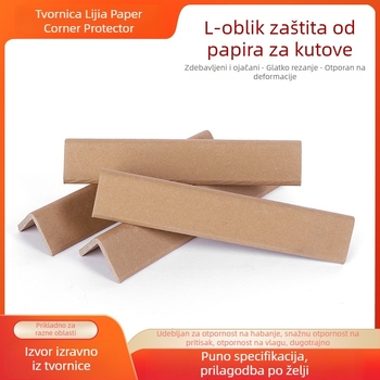 L-oblikovani zaštitnik kutova od Kraft papira za karton – zaštita od udara