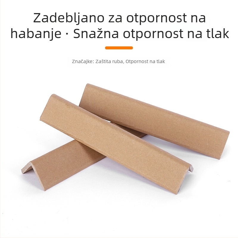 L-oblikovani zaštitnik kutova od Kraft papira za karton – zaštita od udara