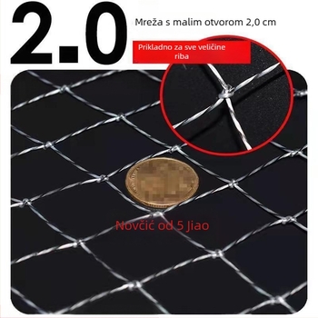 Trokutna sklopiva mreža za ribolov od nehrđajućeg čelika za hvatanje velikih riba