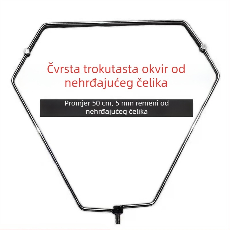 Trokutna sklopiva mreža za ribolov od nehrđajućeg čelika za hvatanje velikih riba