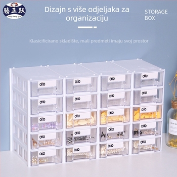 Desktop kutija za pohranu, model 1#, HIPS plast, 100% novo, otporna na prašinu, mogućnost tiska logotipa, pogodna za stol, balkon ili skladište