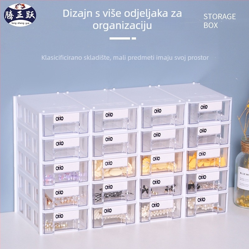 Desktop kutija za pohranu, model 1#, HIPS plast, 100% novo, otporna na prašinu, mogućnost tiska logotipa, pogodna za stol, balkon ili skladište