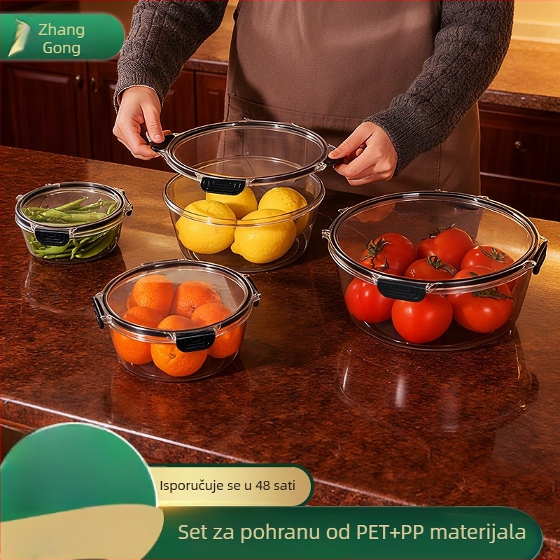 Izolirana kutija za ručak s kapkom za zaključavanje, PET materijal, prijenosna, održava hranu svježu