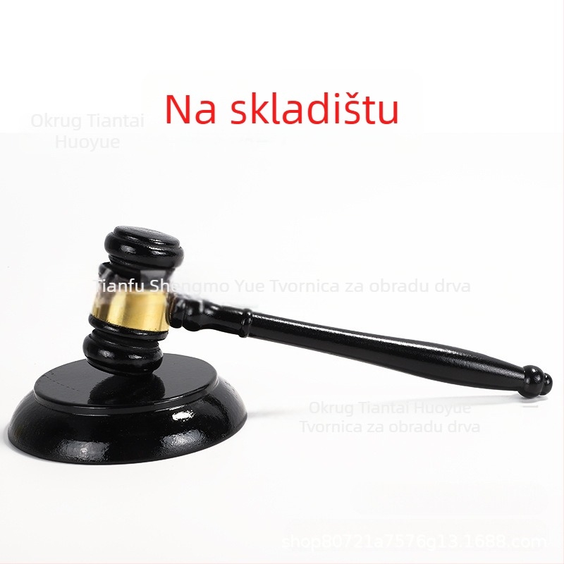 Drveni sudski čekić – rekvizita za kazališnu scenu, klasični stil, lotos drvo, drvena konstrukcija