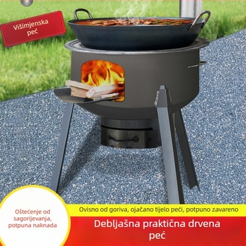 Mini drvena peć s debelim zidovima, prijenosna, novi model od Powerful Factory