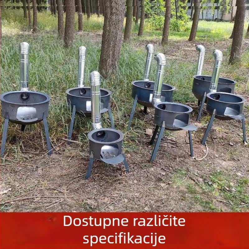 Mini drvena peć s debelim zidovima, prijenosna, novi model od Powerful Factory