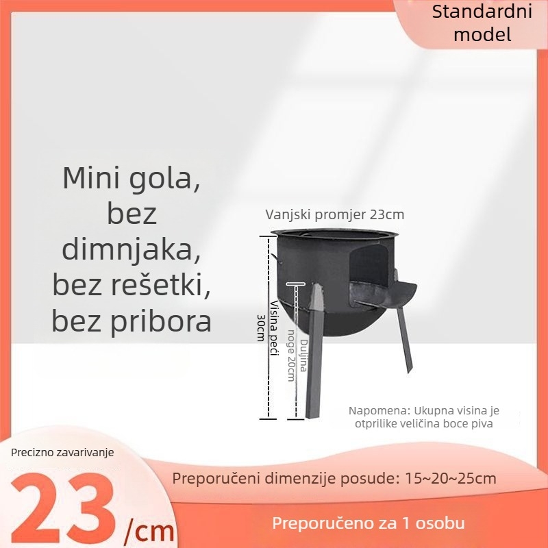 Mini drvena peć s debelim zidovima, prijenosna, novi model od Powerful Factory