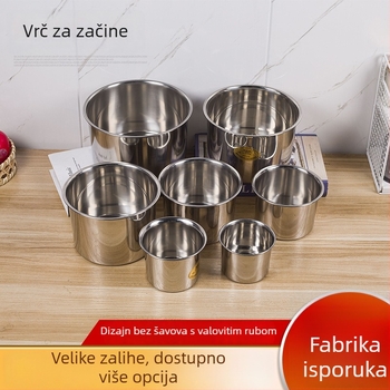 Nehrđajući spremnik za začine s poklopcem – debeli zidovi, za čvrste začine, namijenjen komercijalnim kantinama