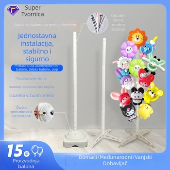 Stalak za balone za štand – plastični, jednostavan stil, podna kolona, rekvizita za uređenje prostora