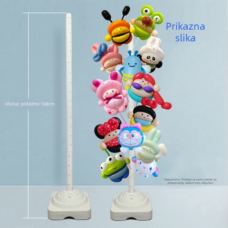Stalak za balone za štand – plastični, jednostavan stil, podna kolona, rekvizita za uređenje prostora