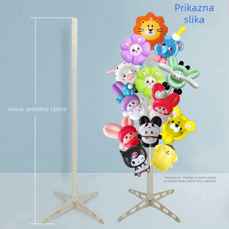 Stalak za balone za štand – plastični, jednostavan stil, podna kolona, rekvizita za uređenje prostora