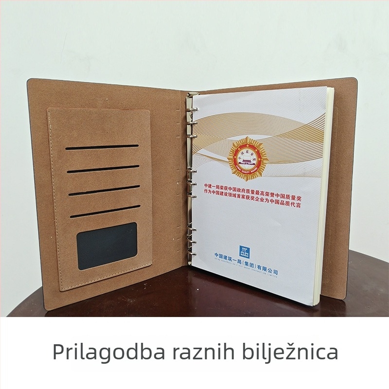 Bilježnica Wenfeng, s listovima za razdvajanje, nostalgični retro stil, prilagodljivo, mogućnost ispisa logotipa