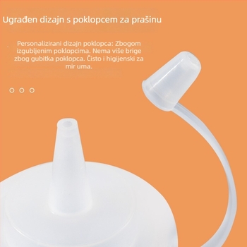 Plastična kuhinjska bočica za istiskivanje s poklopcem i mjernom skalom za kečap, preljev za salatu i džem