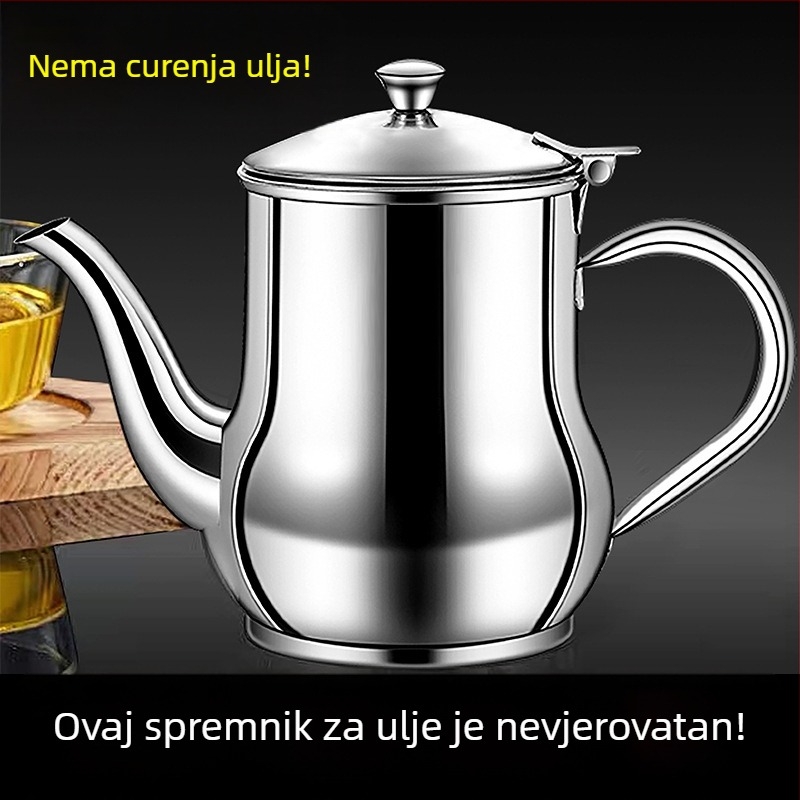 Nerđajući čelik spremnik za ulje s filtrom, otporno na propuštanje, za izlijevanje i začinjavanje