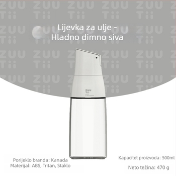 zuu tii Staklena posuda za ulje s gravitacijskim preklopnim poklopcem — automatsko otvaranje i zatvaranje, otporno na curenje, kuhinja