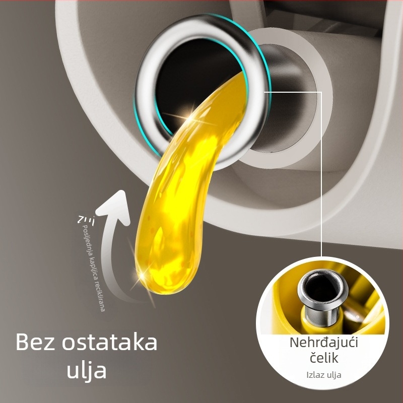 Staklena boca za ulje za kućnu kuhinju, otporna na propuštanje, s automatskim otvaranjem i zatvaranjem, moderni minimalistički dizajn, logotip To Xin