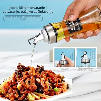 Staklena posuda za ulje s automatskim otvaranjem i zatvaranjem, logotip Hengyun