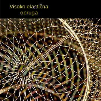 Sklopiva kutija za ribolov od nehrđajućeg čelika s nosačem za ribe i krabe