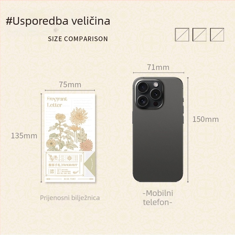 Bilježnica: Retro zlatni otisci za studente, bežično povezivanje, korica od papira, Riyun papir, 100 g, 100–200 stranica, retro stil, kreativne tendencije.