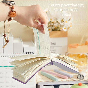 Bilježnica Jiaranheng, umjetna koža u korici, veza s zaključnom šavom, Dowling papir, 80 g/m², 300–400 stranica, stil: kreativni trendovi, svježe
