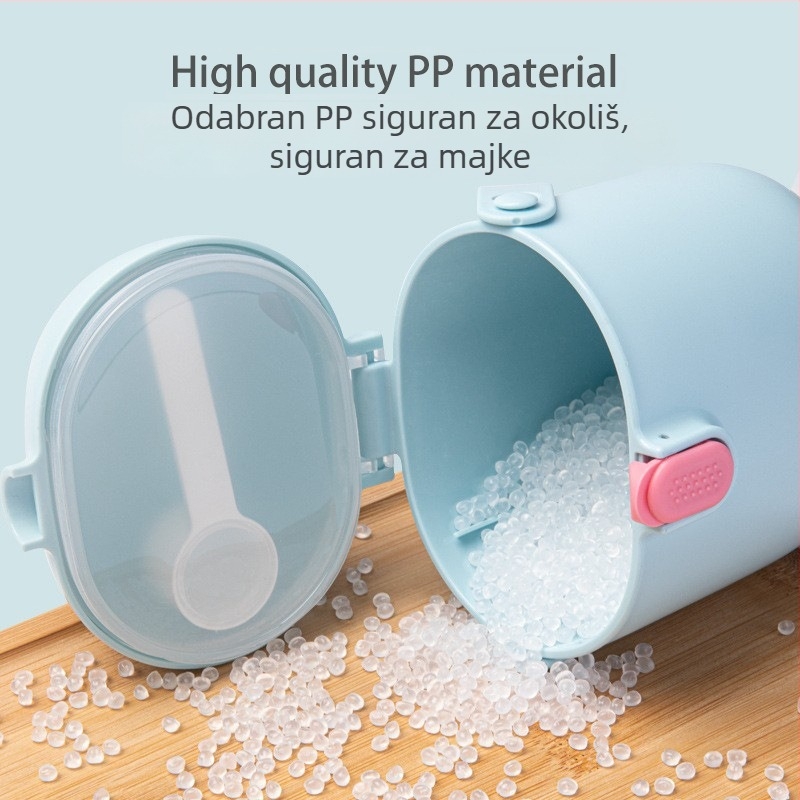 Kutija za pohranu mliječne formule u prahu – dvostruki sloj, marka smliebear, za dob od 1–2 godine.