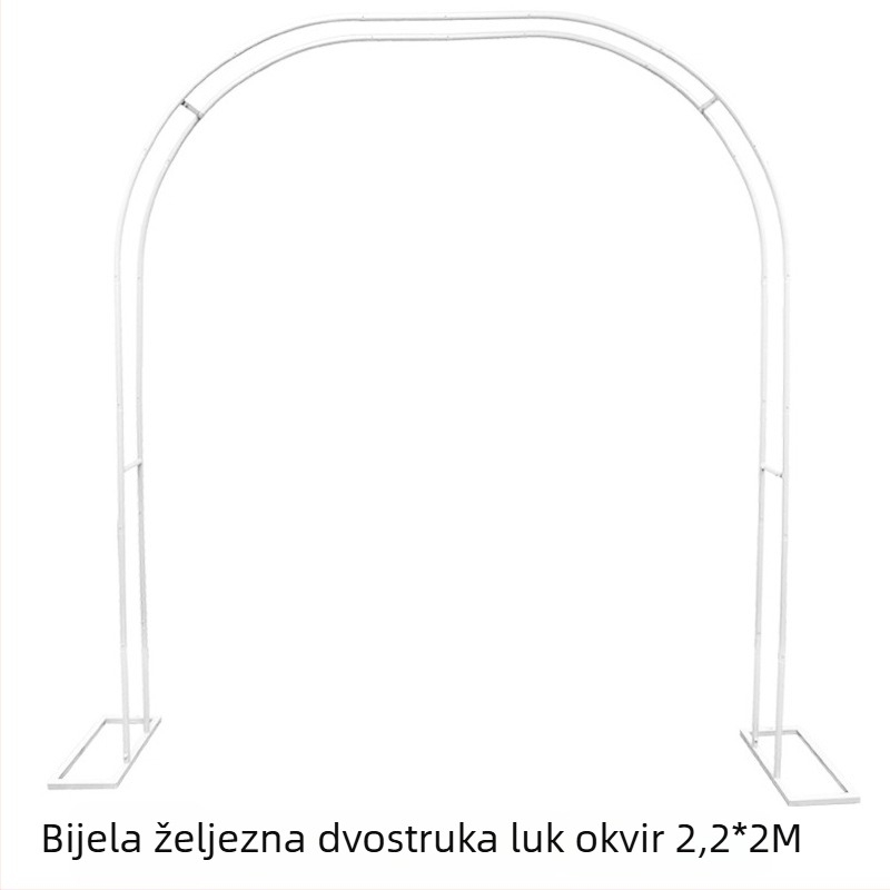 Vjenčani luk od kovanog željeza, dekorativni stalak za cvijeće za uređenje prostora