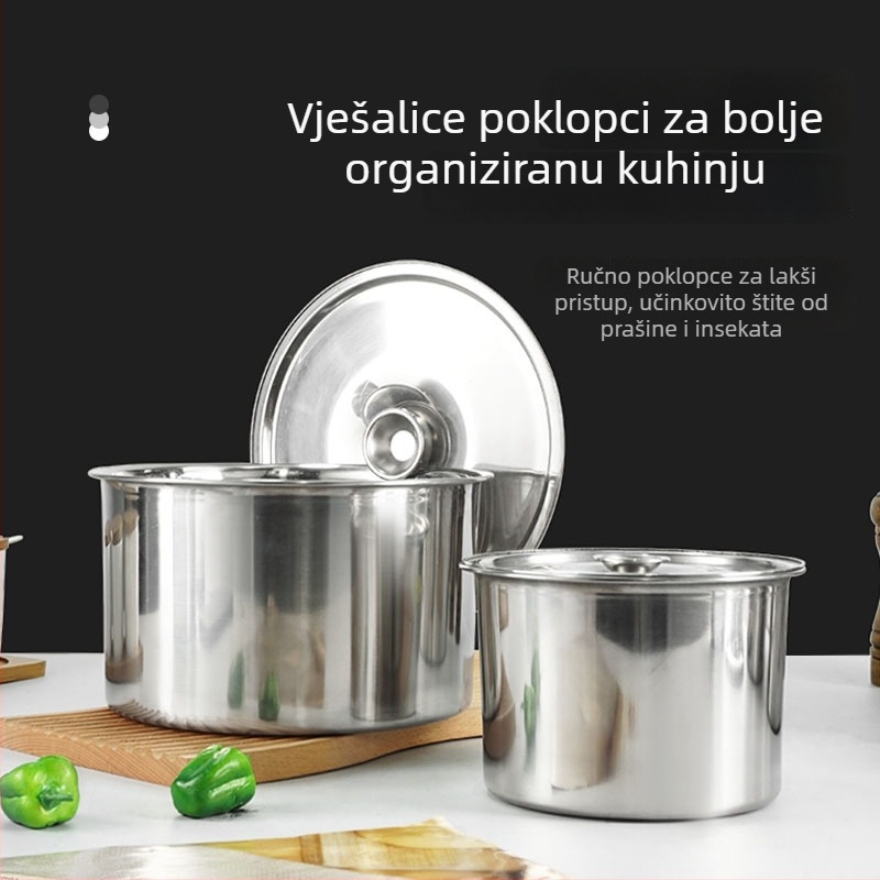 Posuda za začine od nehrđajućeg čelika 304 s poklopcem, debelo tijelo, za tekuće začine