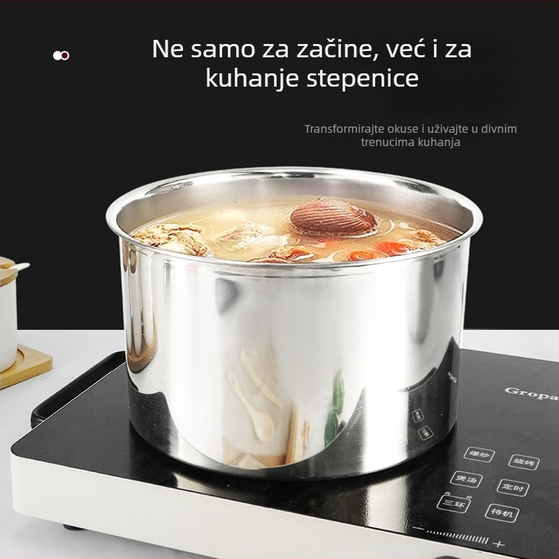 Posuda za začine od nehrđajućeg čelika 304 s poklopcem, debelo tijelo, za tekuće začine